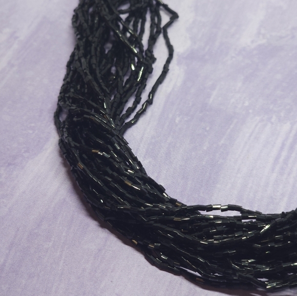 👍5 For $20 Coldwater Creek Black Glass Bead Multi Strand Necklace - Picture 3 of 9